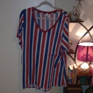 LuLaRoe Multicolor Striped Top